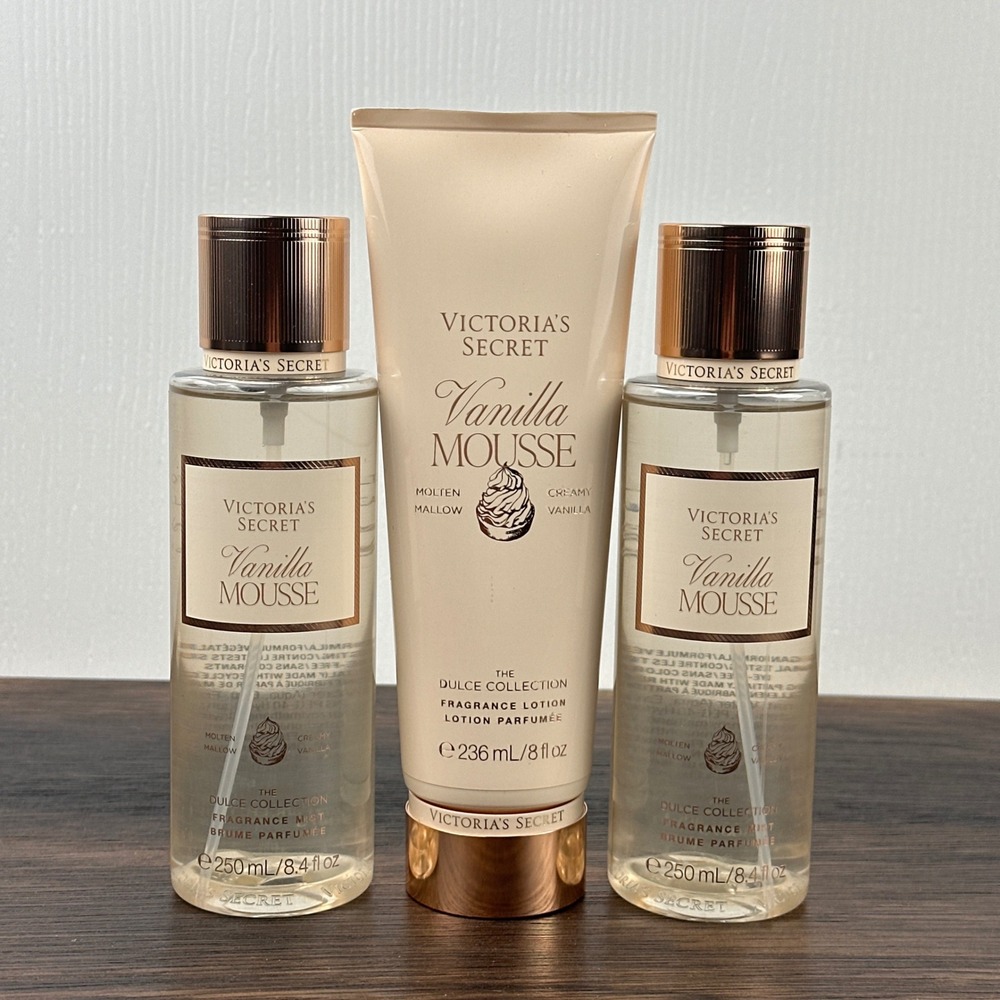 Victoria's Secret Vanilla Mousse Dulce Collection Mist and Lotion Set 3pc